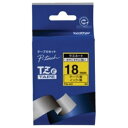 ブラザー ピータッチ TZeテープ ラミネートテープ 18mm 黄/黒文字 TZE−641 1個