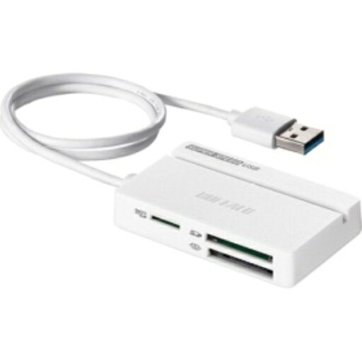 バッファロー USB3.0 マルチカードリーダー スタンダード ホワイト BSCR100U3WH 1台 バッファロー USB3.0 マルチカードリーダー スタンダード ホワイト BSCR100U3WH 1台