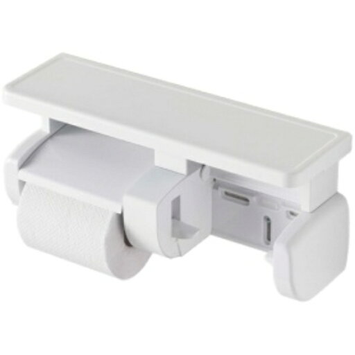 オーエ トイレットペーパーホルダー 棚付 2連 1個 オーエ トイレットペーパーホルダー 棚付 2連 1個