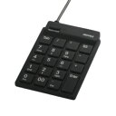 バッファロー スリムテンキーボード USB2.0ハブ(2ポート)/Tabキー付 ブラック BSTKH08BK 1個