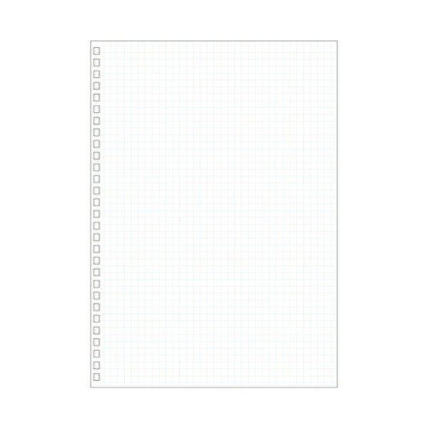 【リヒトラブ】 リーフ ツイストノート 専用リーフ・薄色方眼罫 セミB5・29穴 N1600SW