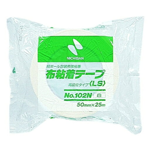 【ニチバン】 布粘着テープ ヌノネンチャクテープ 50×25m 白 102N5-50 【ニチバン】 布粘着テープ ヌノネンチャクテープ 50×25m 白 102N5-50
