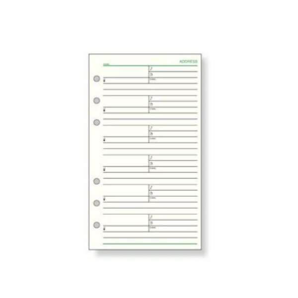 【レイメイ】 定番リフィル ダヴィンチ リフィル (聖書) アドレス 1ページ6名 聖書 ホワイト DR308