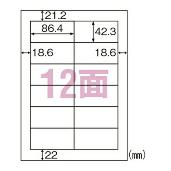 ラベルシール　A4判　きれいにはがせるエコノミーラベル　100枚 ELH008