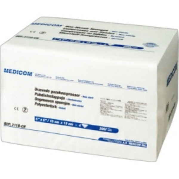 メディコム・ジャパン　メディコム　不織布ガーゼ　15×15cm　4PLY（4枚重ね）　1パック（200枚） 464-2..