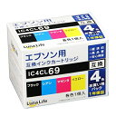 ワールドビジネスサプライ Luna Life エプソン用 互換インクカートリッジ IC4CL69 4本パック LN EP69/4P