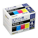ワールドビジネスサプライ Luna Life エプソン用 RDH-4CL 互換インクカートリッジ 4本セット
