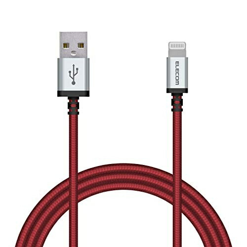エレコム Lightning(ライトニング)ケーブル/高耐久/1.2m/レッド MPA-UALS12RD エレコム Lightning(ライトニング)ケーブル/高耐久/1.2m/レッド MPA-UALS12RD