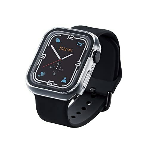 エレコム Apple Watch(アップルウォッチ)45mm用フルカバーケース プレミアムガラス 高透明 AW-21AFCGCR エレコム Apple Watch(アップルウォッチ)45mm用フルカバーケース プレミアムガラス 高透明 AW-21AFCGCR