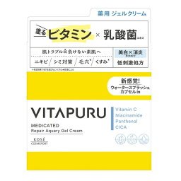 【医薬部外品】 KOSE ビタプル リペア アクアリー ジェルクリーム 低刺激 高純度 ビタミンC 乳酸菌 セラミド シカ 90g