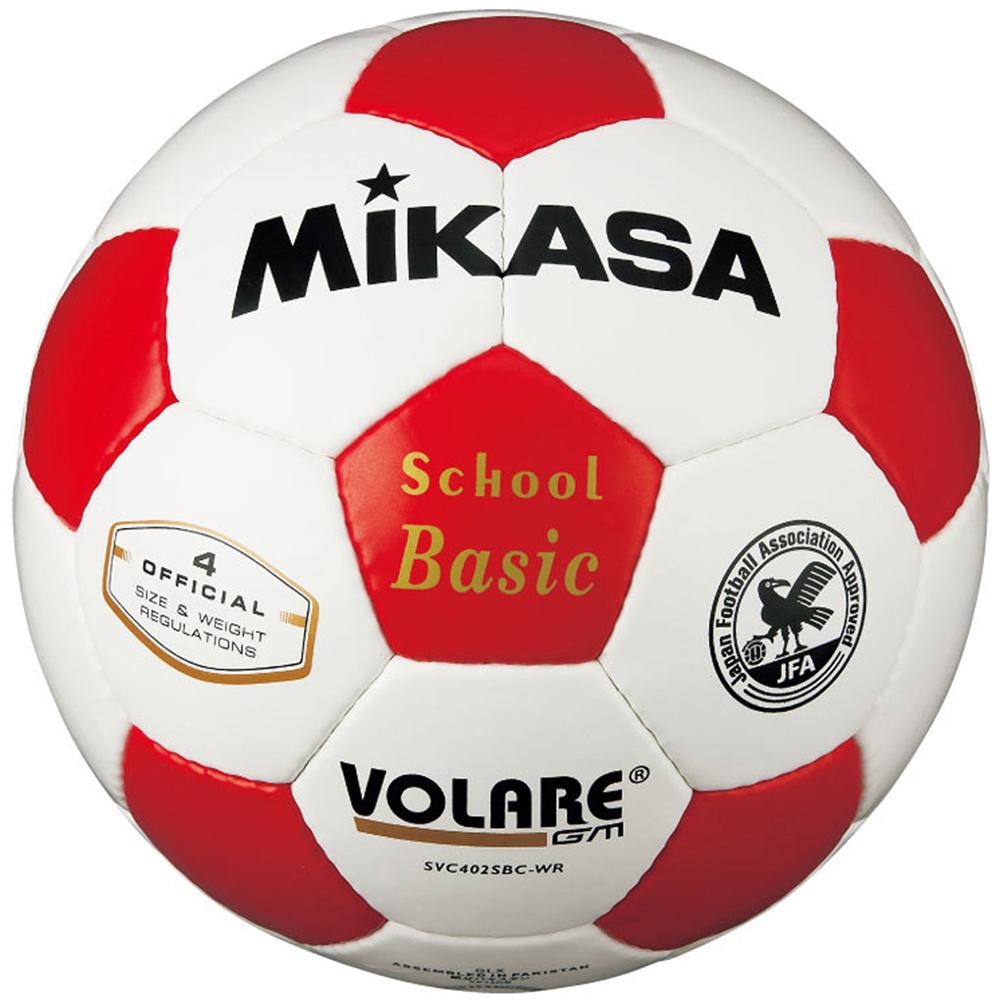 ミカサ(MIKASA) サッカーボール 4号 日本サッカー協会 検定球 (小学生用) ホワイト/レッド SVC402SBC-WR 推奨内圧0.8(kgf/?)