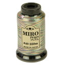 ミロ(MIRO) プリズム ミシン糸 段染め 縫製糸 家庭用 #40 250m巻 色番号2 少し太め 光沢あり 日本製