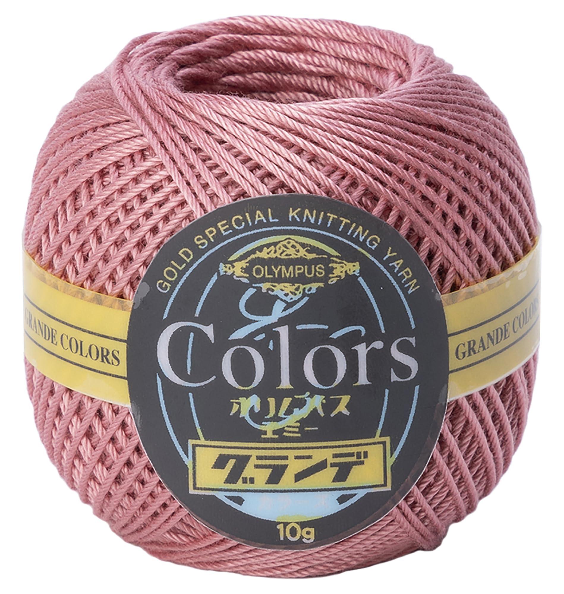 オリムパス レース糸 エミーグランデ カラーズ レース糸 合細 COL. 119 ライトストロベリー 系 10g 約44m