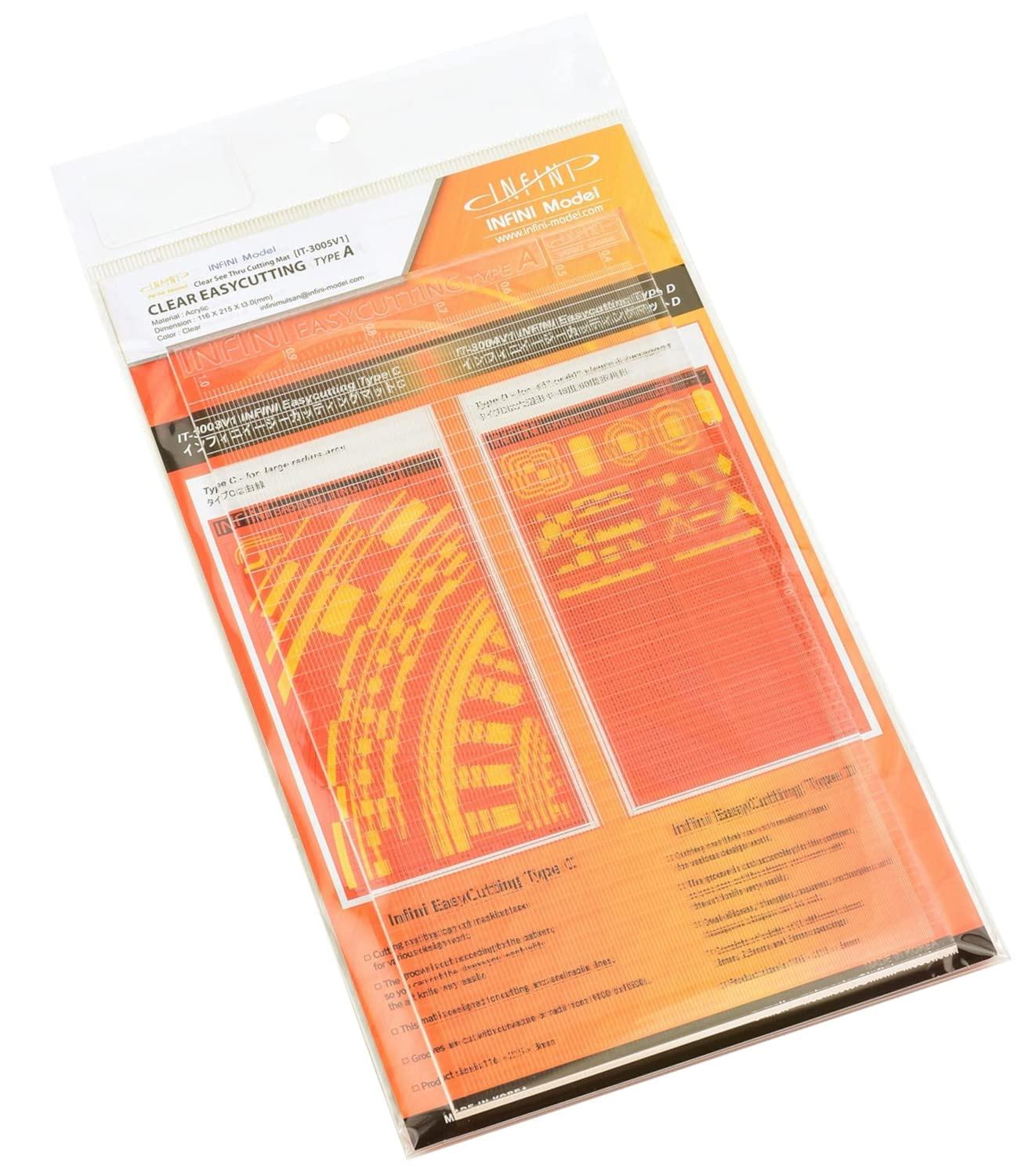 インフィニモデル ITシリーズ クリアーイージーカッティングマットA 直線 プラモデル用工具 IT3005