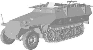 ダス・ヴェルク 1/35 ドイツ軍 Sd.Kfz.251/7 D型 戦闘工兵車 2 in 1 プラモデル USCDW35030 成型色
