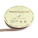 小西リボン リネンツーステッチ リボン 8mm×10m巻 レッド KR3735-8-37