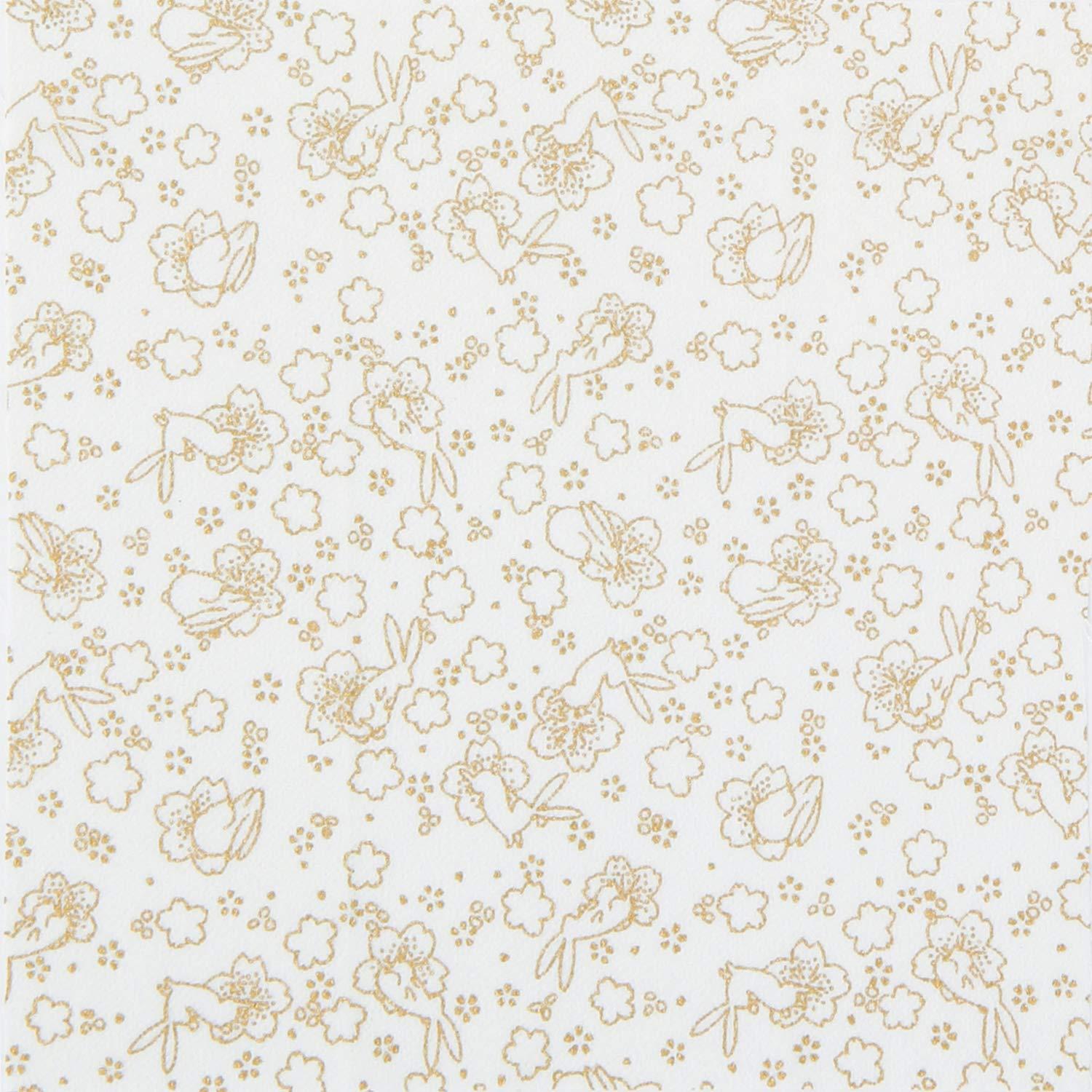 オリムパス製絲(Olympus Thred) 布に塗るぬりえ 花ぬりえ 花見うさぎ 約23×23cm OLY-HN6 イエロー