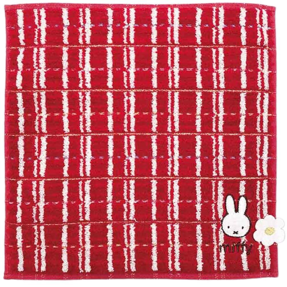 マリモクラフト miffy ミッフィー ツイードミニタオル レッド W250×H250mm DBM-2841