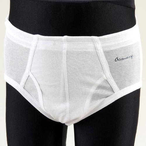 [アングル] インナーボトムス メンズ アサメリー ブリーフ 綿100% 通気性 速乾性 シャリ感