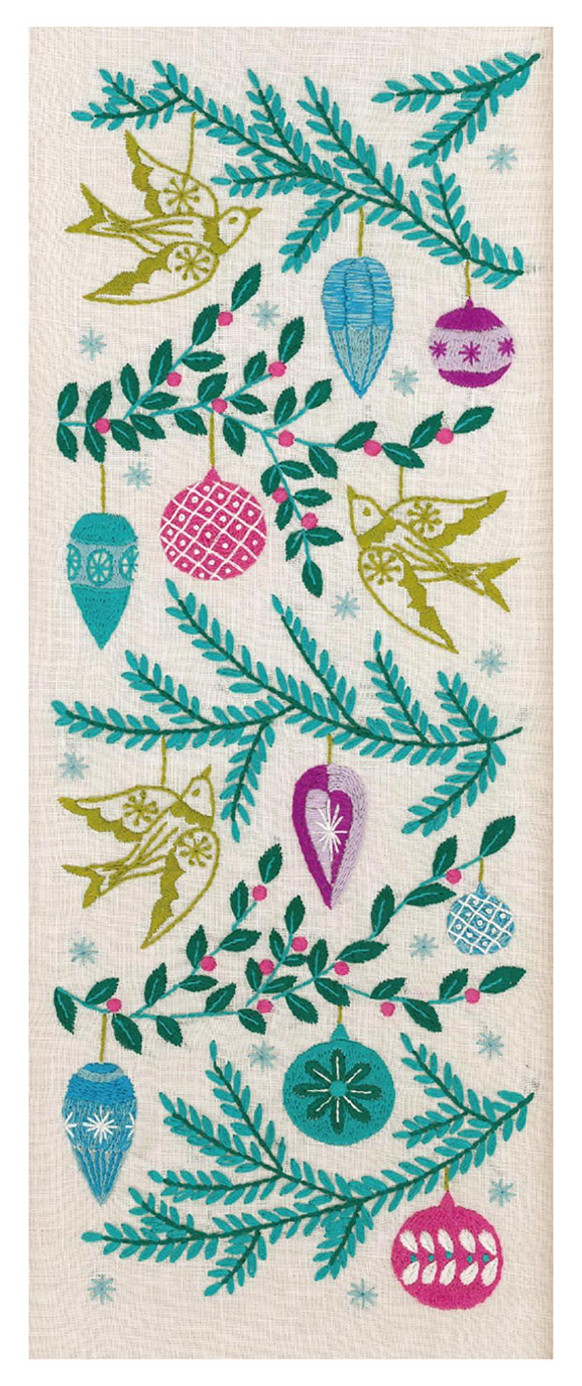 オリムパス 刺しゅうキット マカベアリス めぐる季節の贈り物 No. 7593 ホリデーバード ※額(フレーム) W-47N (白木)は別売りです。