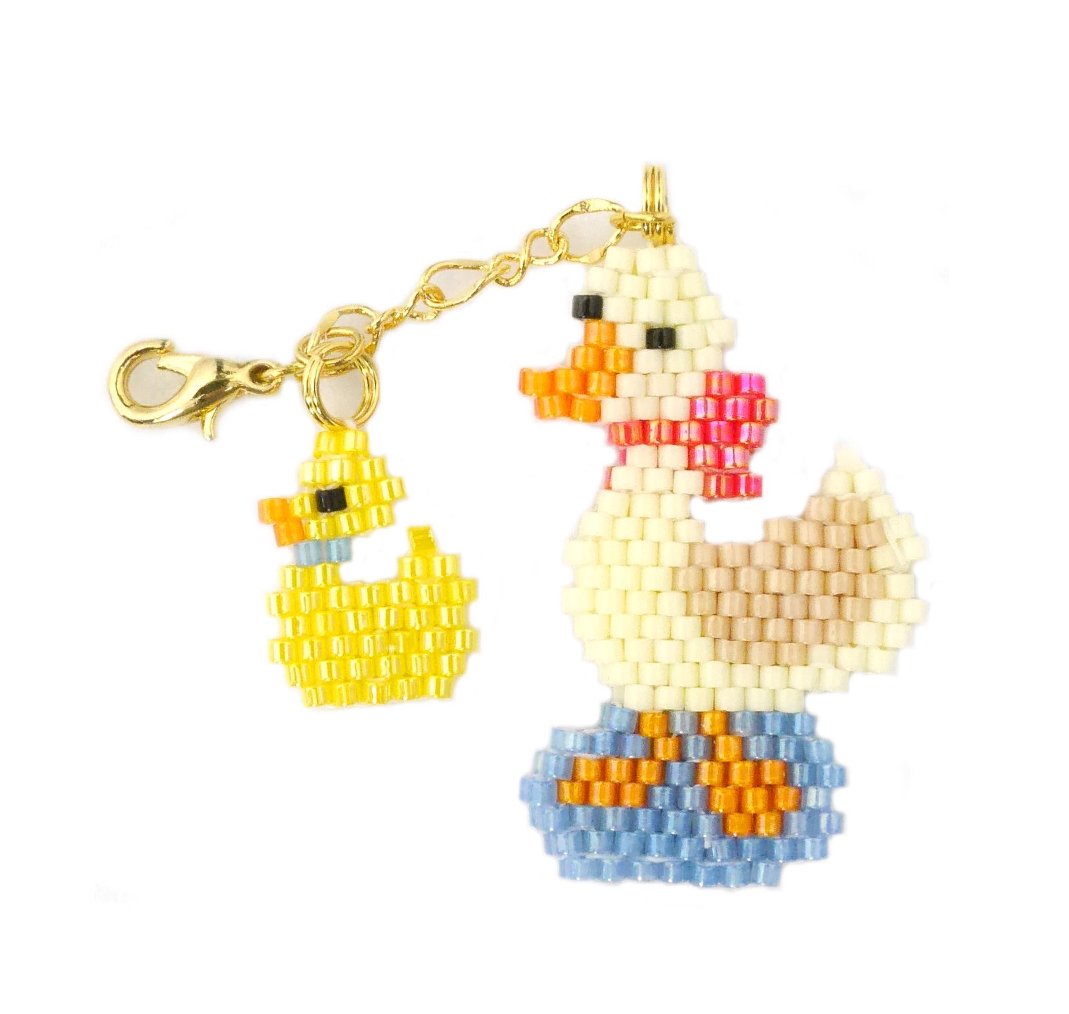 MIYUKI ビーズキット リバーシブル シェイプドステッチキット あひる BFK-427