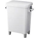 リス 抗菌ペール 角型 脚付き 45L 本体+フタ ライトグレー GGYC735 1セット