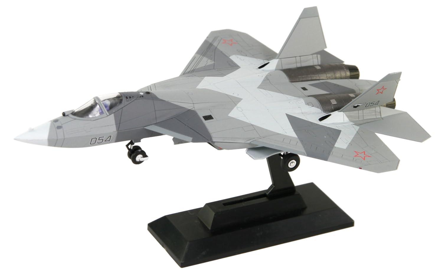 ピットロード(PIT-ROAD) 1/144 SNMシリーズ ロシア 戦闘機 Su-57 塗装済み完成品 SNM15 (飛行機)