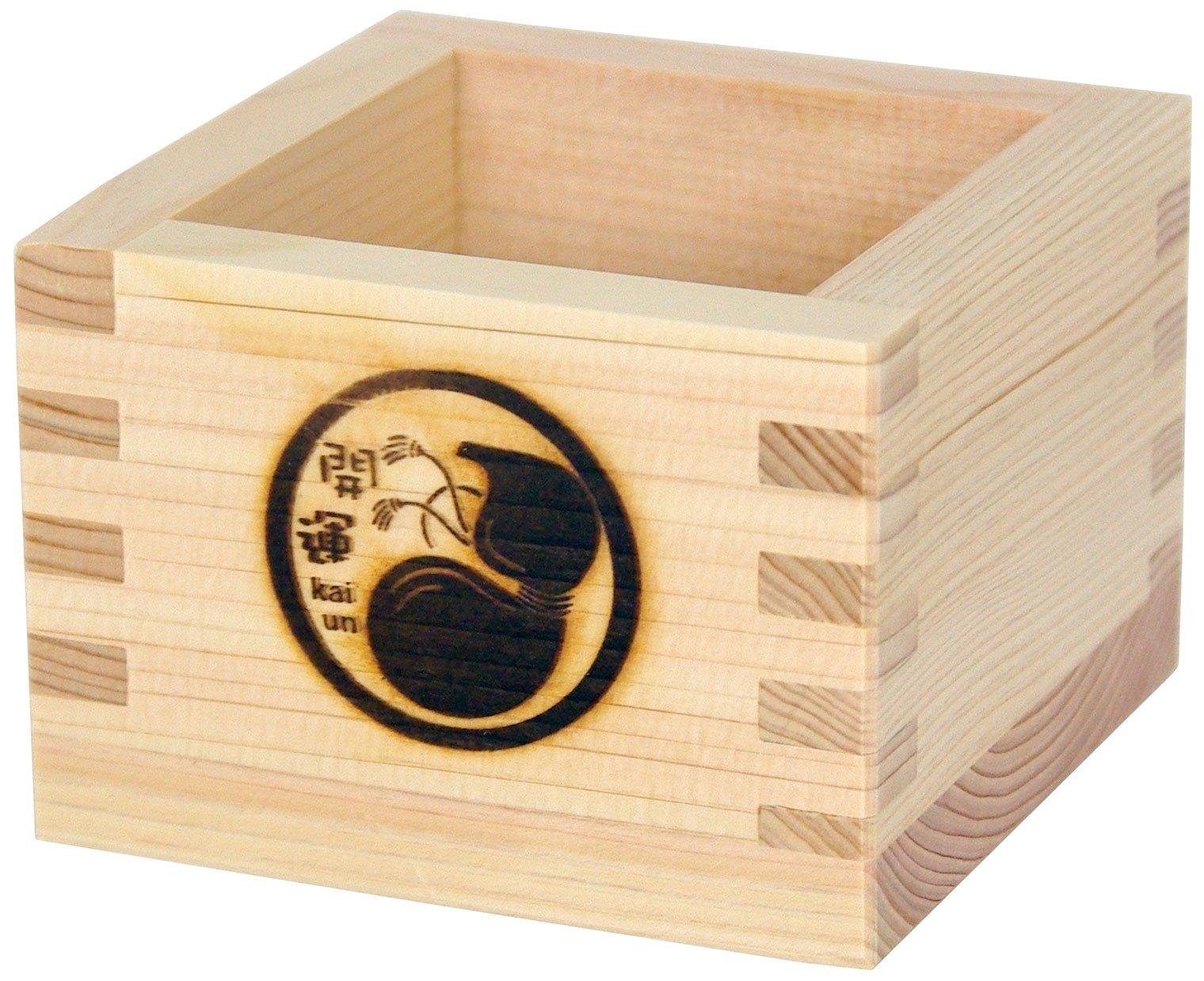 ヤマコー てまひま工房 ひのき縁起桝(1合桝) ひのきの香りが清々しい冷酒にぴったりの枡 開運瓢箪 yamaco83837