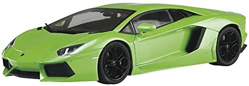 青島文化教材社 1/24 プリペイントモデルシリーズ 2011 ランボルギーニ アヴェンタドール グリーン 塗装済みプラモデル 01-C