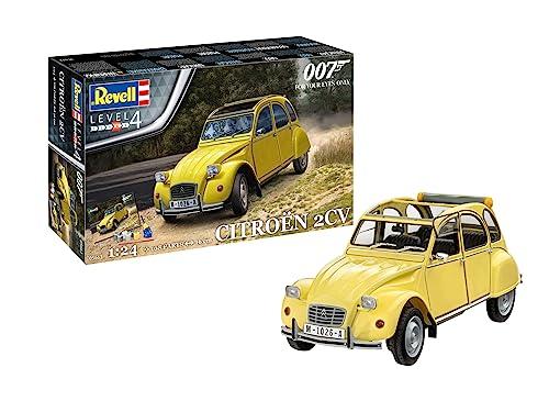 Revell ギフトセット ジェームズ・ボンド 007 For Your Eyes Only シトロエン 2 CV 1:24スケール 未構築 プラモデルキット アクセサリー&ポスター付き 05663