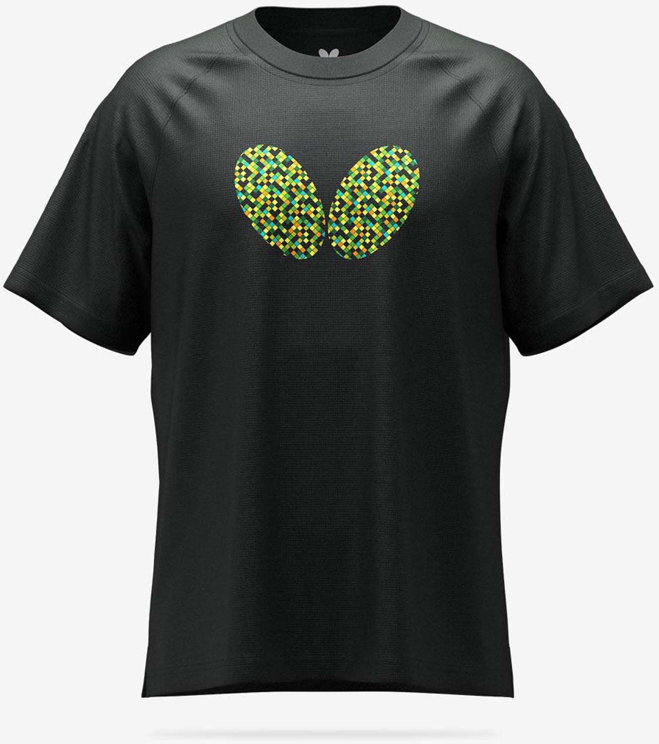 [バタフライ] マルチル・Tシャツ 46580 ブラック/グリーン L
