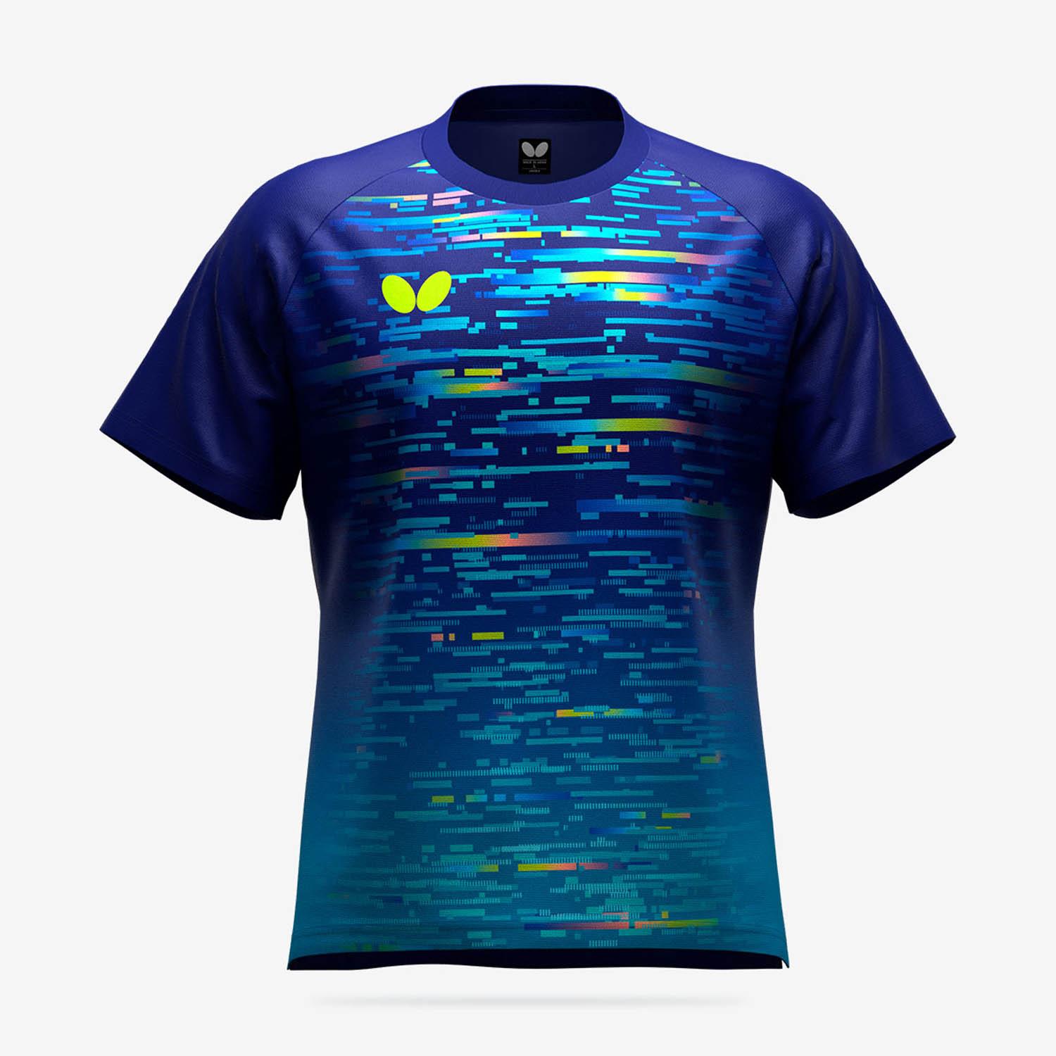 [バタフライ] ゲームウェア(卓球) キリアル・Tシャツ 177:ブルー SS