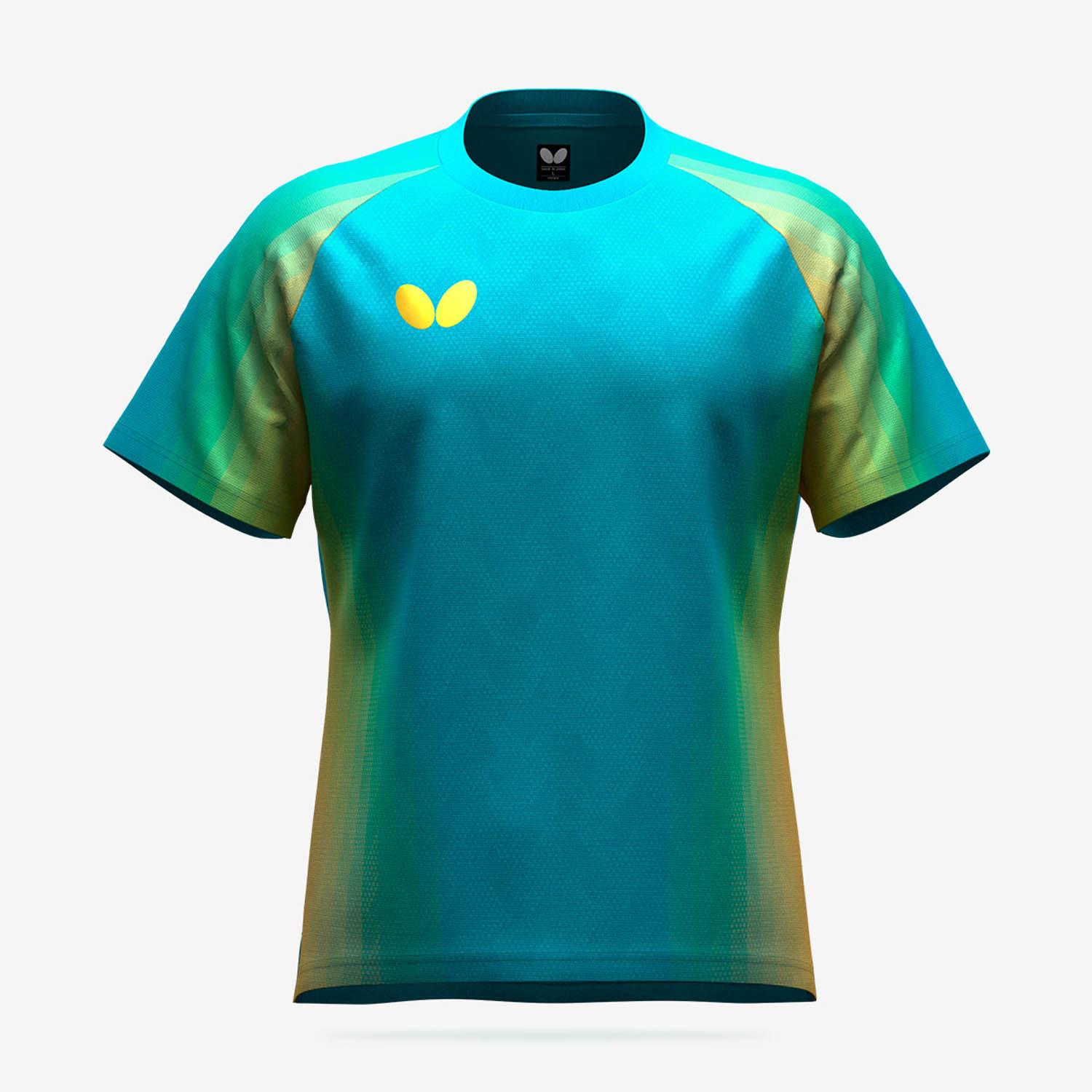 [バタフライ] ゲームウェア(卓球) ジェノーラ・Tシャツ 123:ターコイズブルー O
