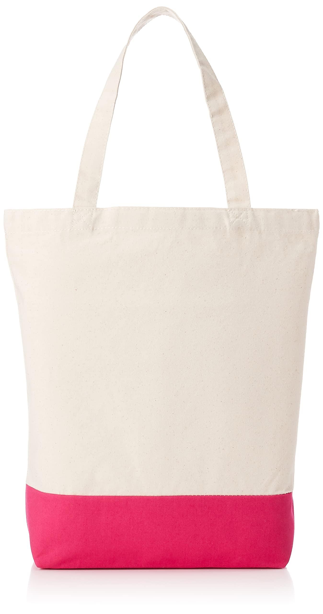 [プリントスター] TWT キャンバスツートントート M 00780-TWT_M ナチュラル×ホットピンク 日本 M (日本サイズM相当)