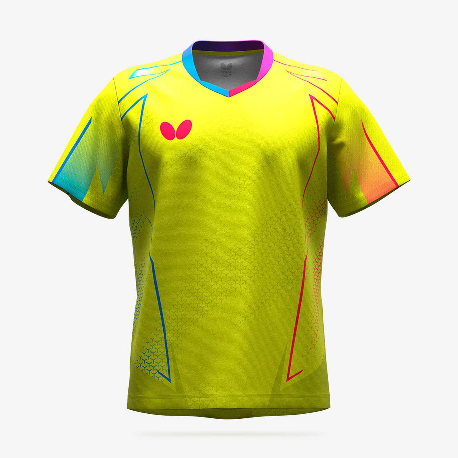 [バタフライ] ゲームウェア(卓球) ネイサス・シャツ 107:ライム 3S