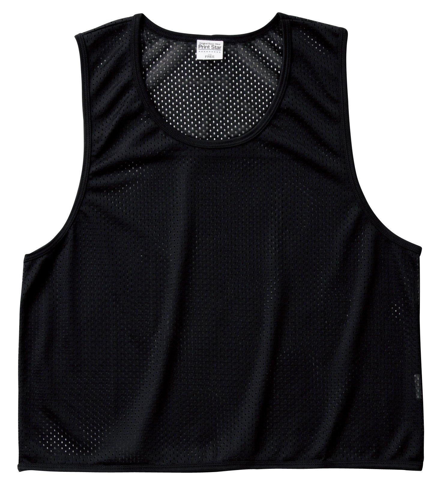 [プリントスター] トップス メッシュ ビブス 00007-BBS キッズ ブラック L (日本サイズL相当)