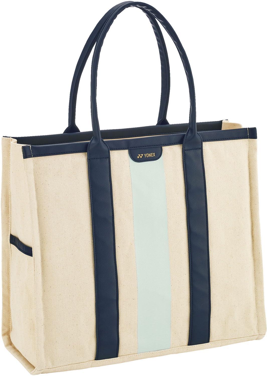 [YONEX] テニス トートバッグ (テニスラケット2本収納可能) 撥水 ポケット付き BAG2551 ホワイト/ネイビー