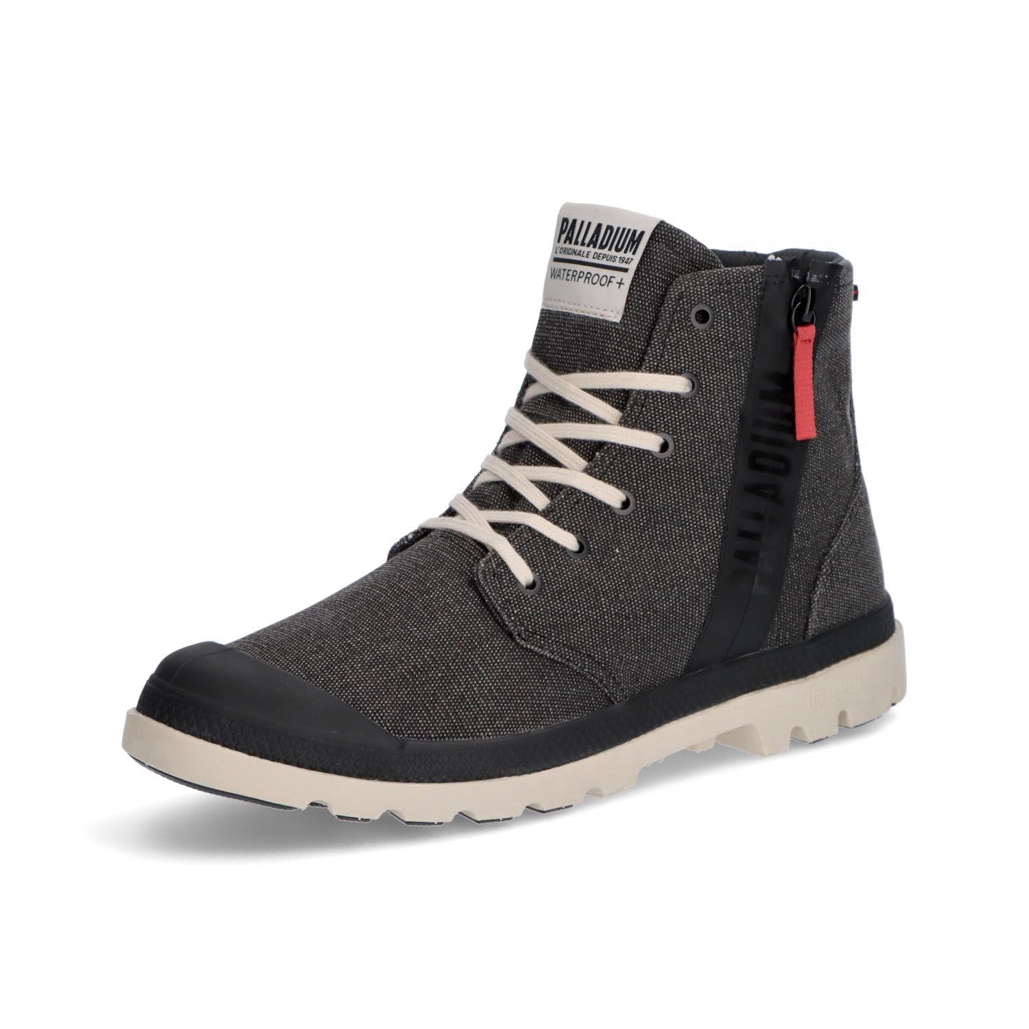 [パラディウム] 防水スニーカー PAMPA HI SEEKER 2 LITE+ WP+ サイドジップ付 BLACK DENIM/WHITE(064) 22.5 cm