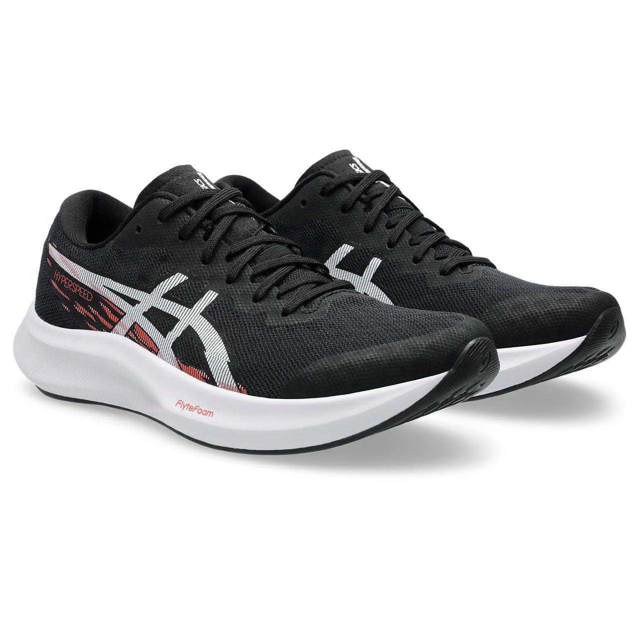 [アシックス] ランニングシューズ HYPER SPEED 4 1012B677 レディース 001(ブラック/ホワイト) 23.0 cm E(4)