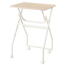 東谷 PT-300WH 折りたたみ式テーブル ハイテーブル キャスター付き 移動 転がる おしゃれ 高さ70cm キッチン 作業デスク シンプル (ホワイト)