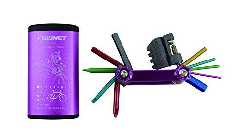 シグネット SIGNET 自電車用折りたたみマルチツールセット パープル 22081