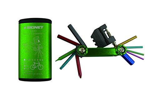 シグネット SIGNET 自電車用折りたたみマルチツールセット グリーン 22083