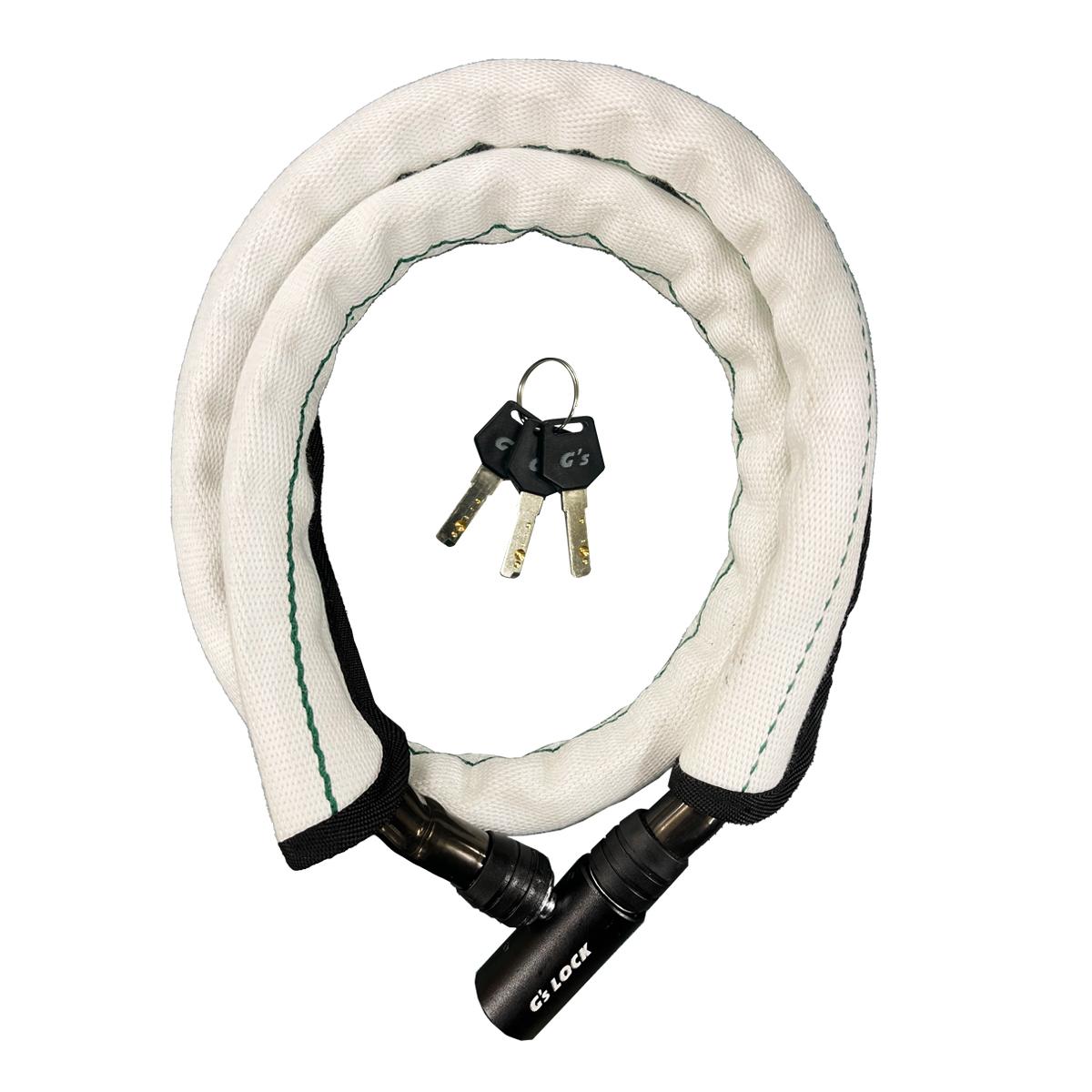 GORIN G'sLOCK×FIRE HOSE GSF-1200 ホワイト ワイヤーロック 実際の消防ホース(日本製)を使用していま..