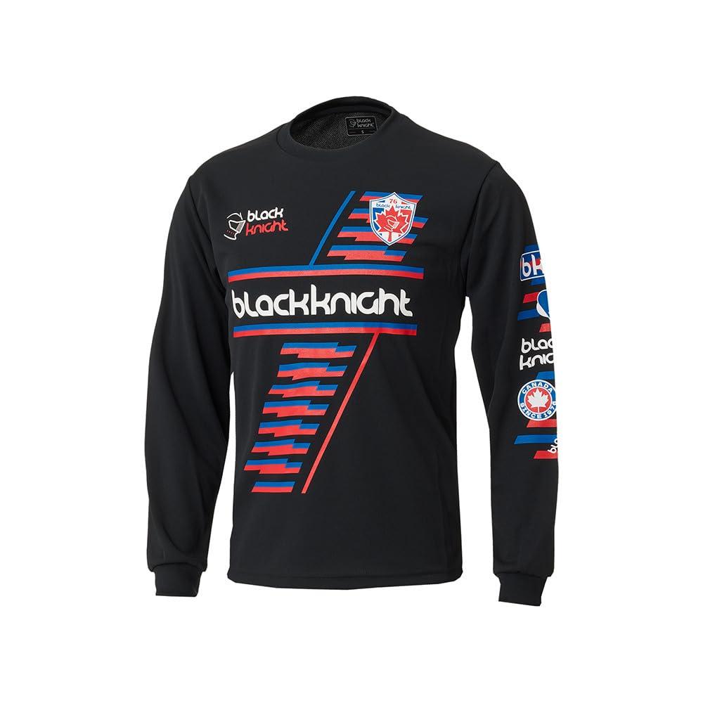 ブラックナイト(blackknight) バドミントンウェア ドライロングTシャツ ロングスリーブ T-4201U-BLA (ブラック/LL/Men's、Lady's)