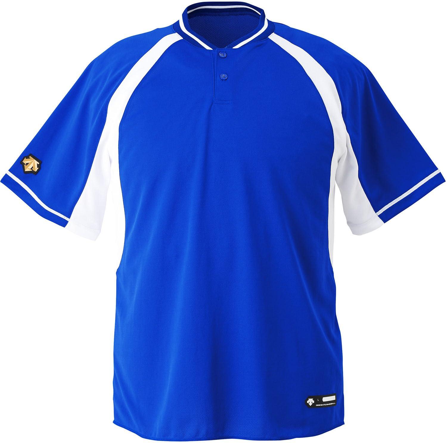 [デサント] ベースボールシャツ DB103B メンズ ロイヤル×Sホワイト(ROSW) L