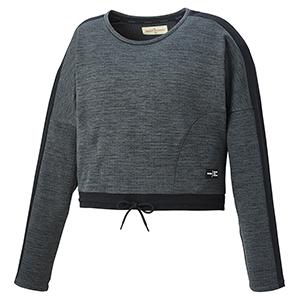 レディースウラキモウストレッチトレーナー カラー:3(ブラック杢) サイズ:L