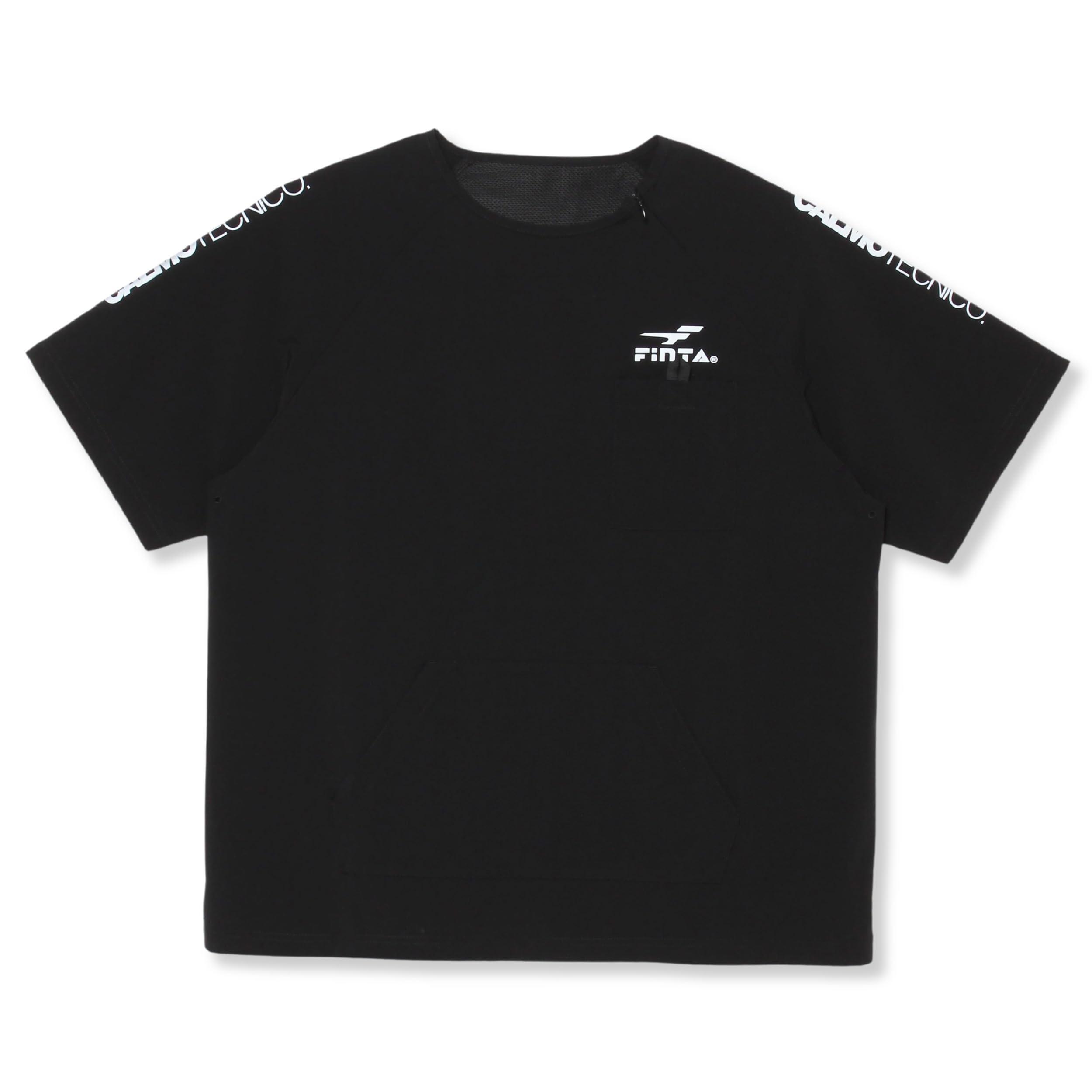 [フィンタ] FINTA メンズ ストレッチ ウーブン 半袖 シャツ FT4423 (0500)ブラック S(4)