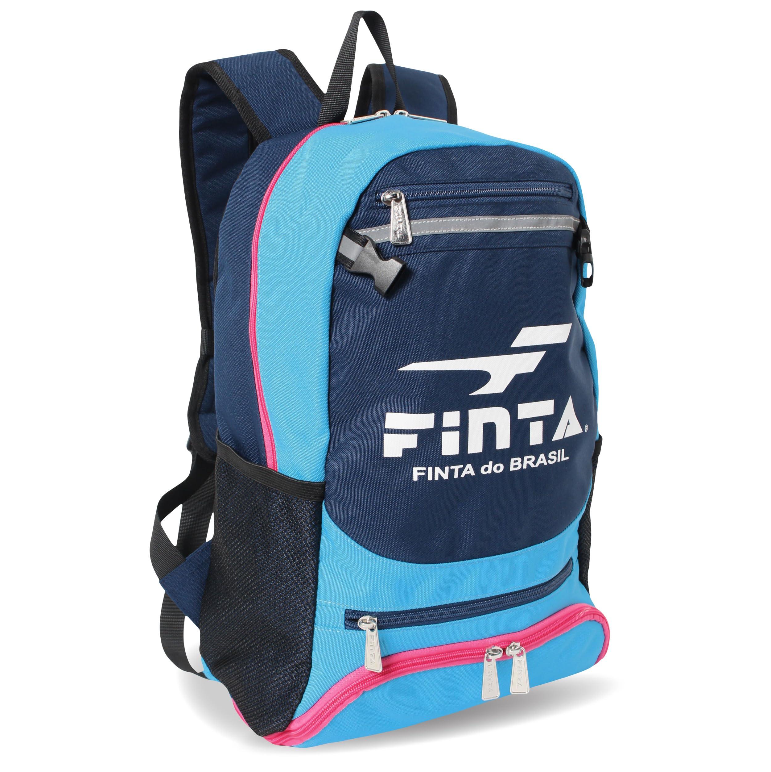 [フィンタ] FITNA 多機能 キッズ リュックサック FT3519 ((1122)ネイビー×サックス)