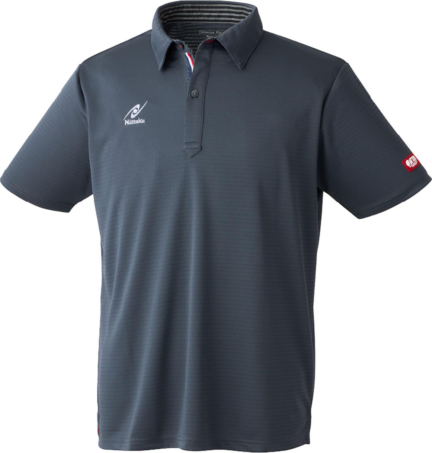 [ニッタク] 卓球 ゲームシャツ J.T.T.A(日本卓球協会) 公認 男女兼用 吸汗速乾 ケミスポロシャツ グレー XO