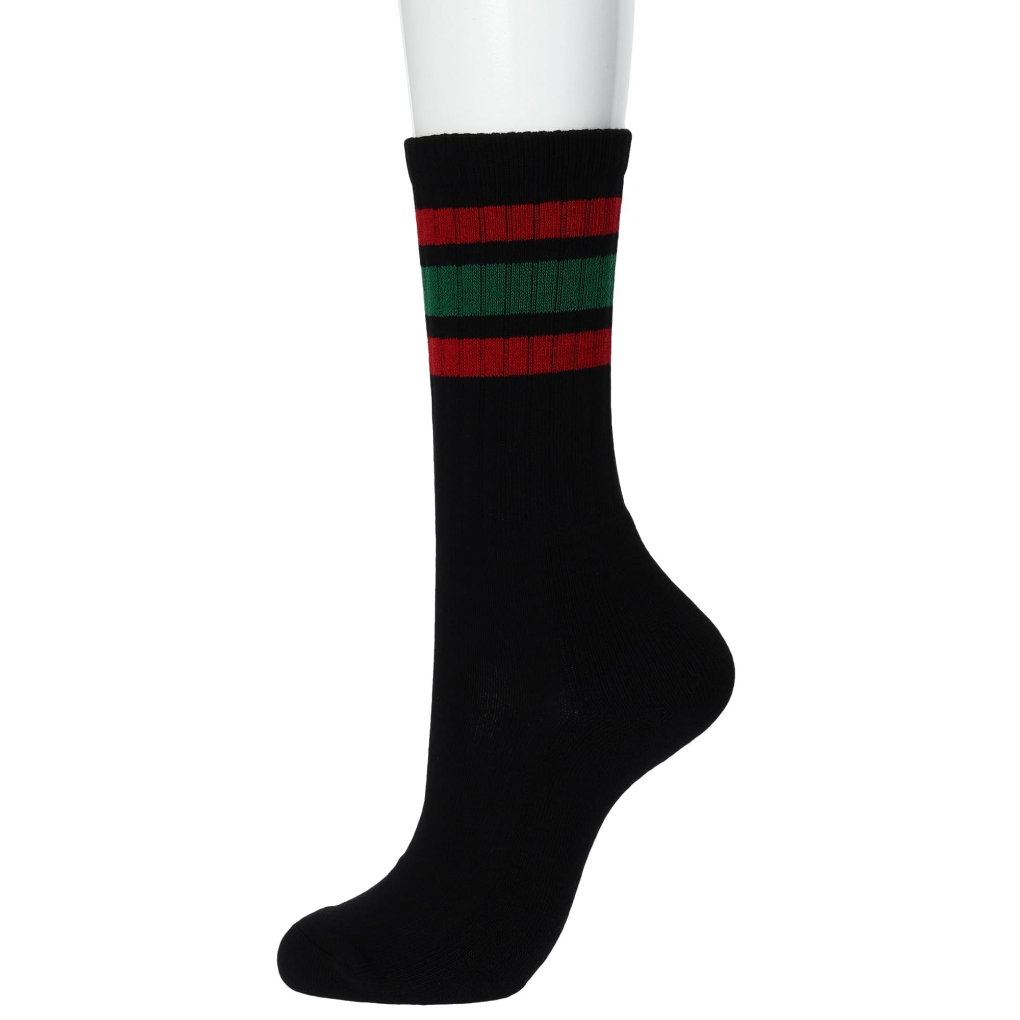 ユニセックス_ソックス(ポリジンカコウ) カラー:6023(ブラック×バーガンディ×グリーン) サイズ:F